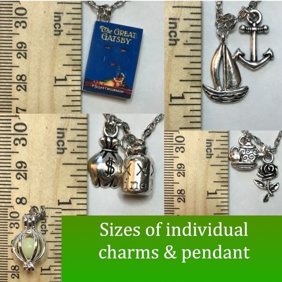 The Great Gatsby F. Scott Fitzgerald Handmade Glowing Literature Book Necklace - Picture 14 of 16